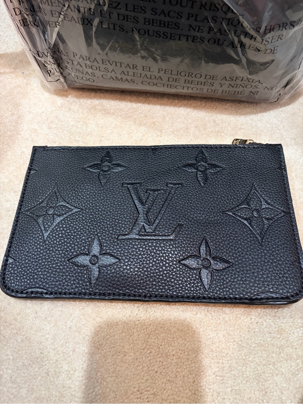 Designer Inspired Clutch - Black